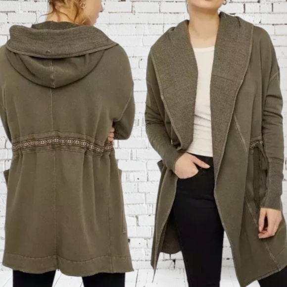 FREE PEOPLE Studio City Open Cardigan/ Jacket / Coat ~ EUC - Picture 2 of 12